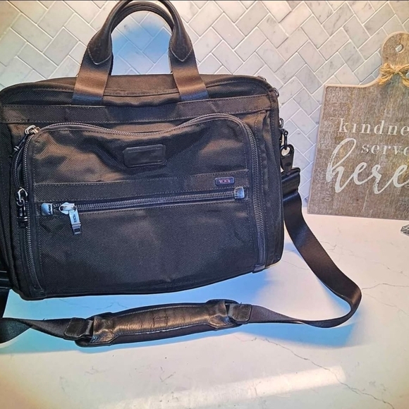 TUMI Alpha 2 Organizer Brief – Black Ballistic Nylon - Luxury • Durability